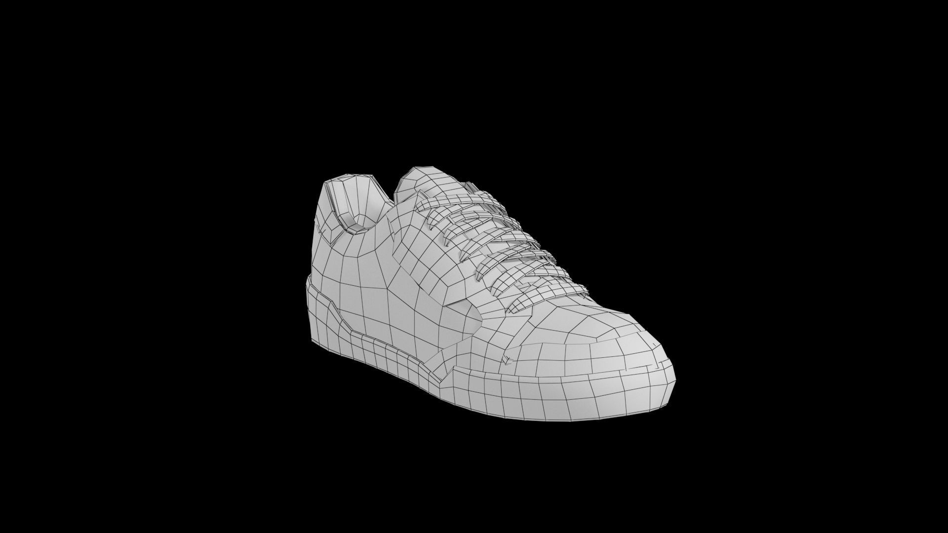ADIDAS CONTINENTAL 80 Low-poly 3D model_7