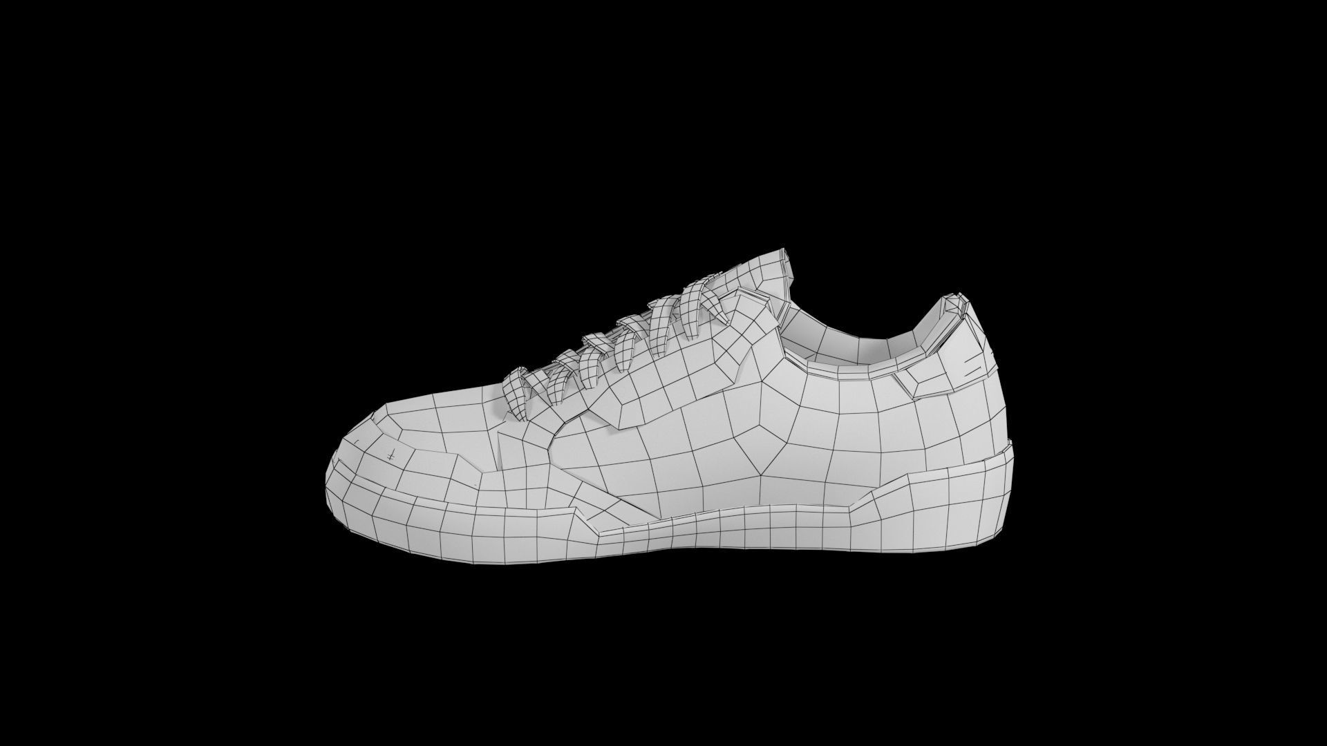 ADIDAS CONTINENTAL 80 Low-poly 3D model_3