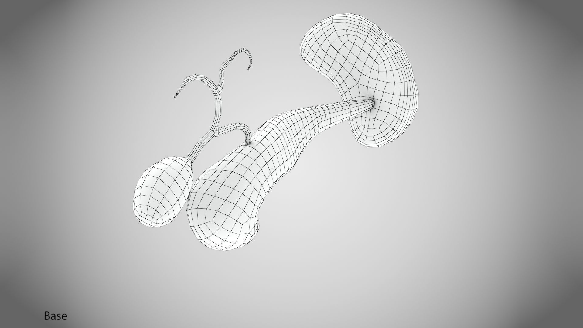 Digestive Organs with Anatomic Cut Low-poly 3D model_59