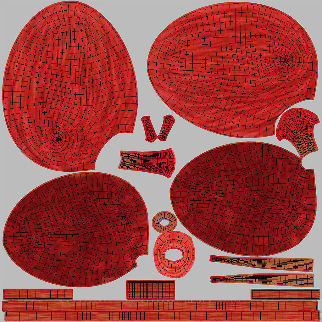 Digestive Organs with Anatomic Cut Low-poly 3D model_17