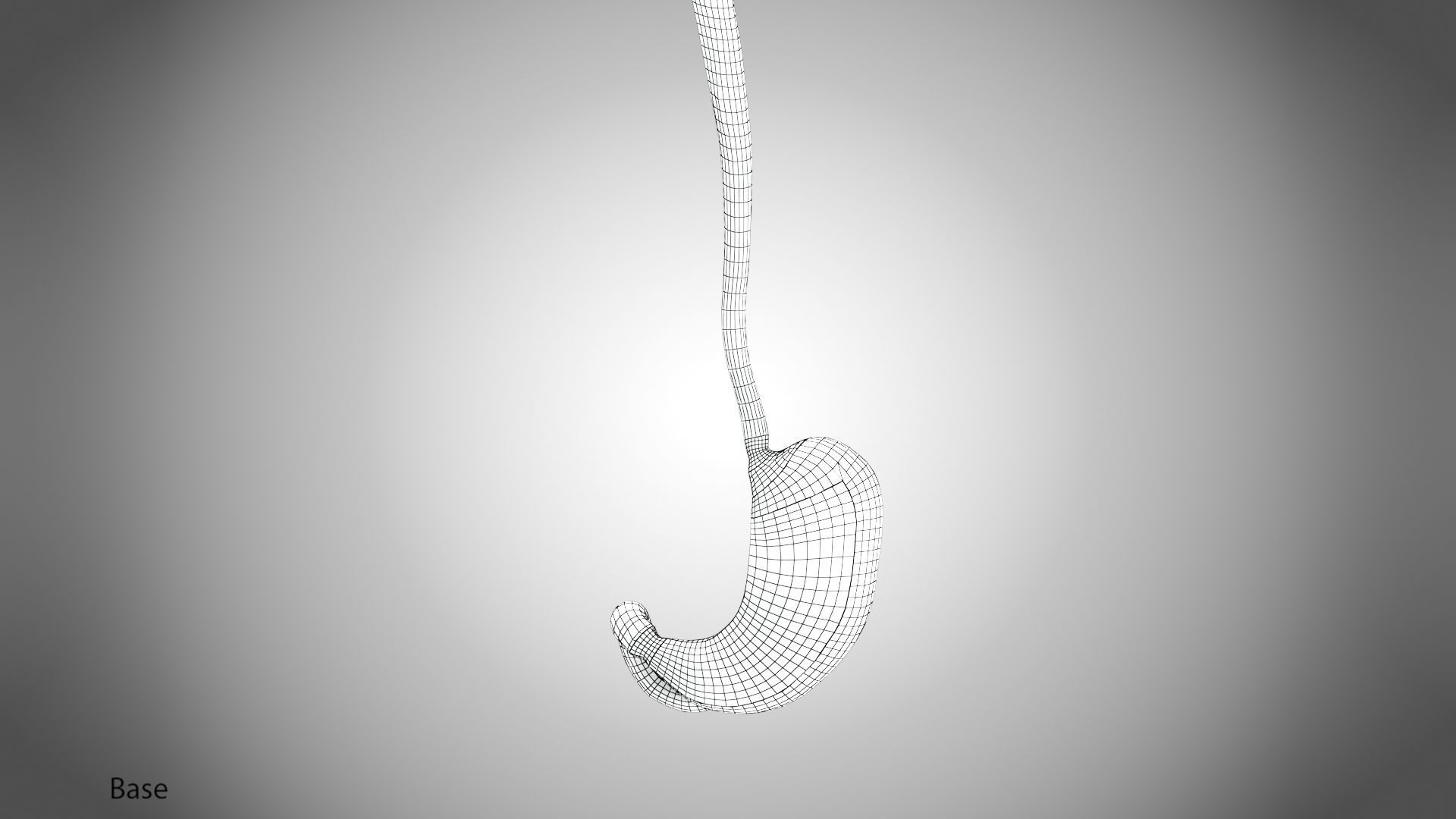 Digestive Organs with Anatomic Cut Low-poly 3D model_60