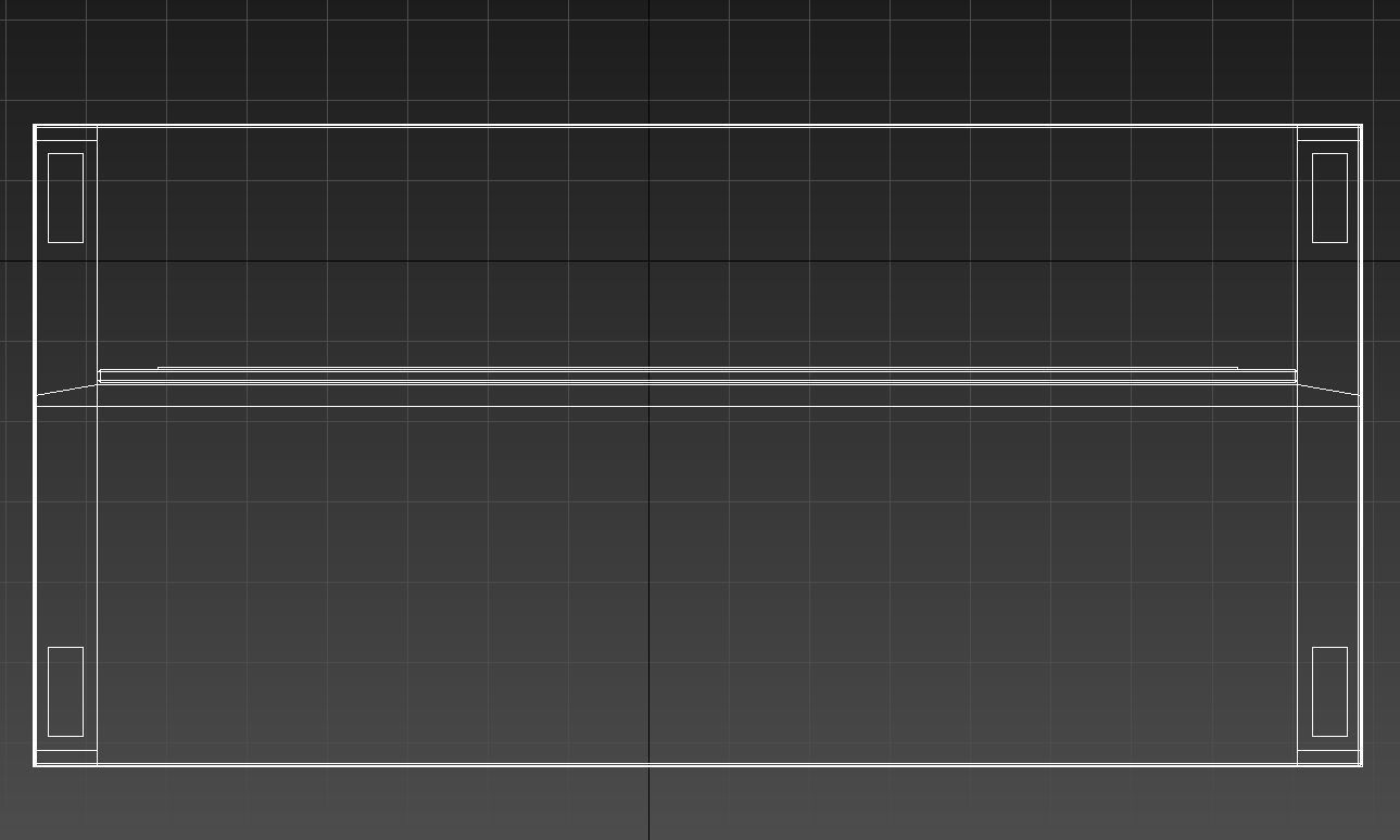 Leather metal desk 3D model_14