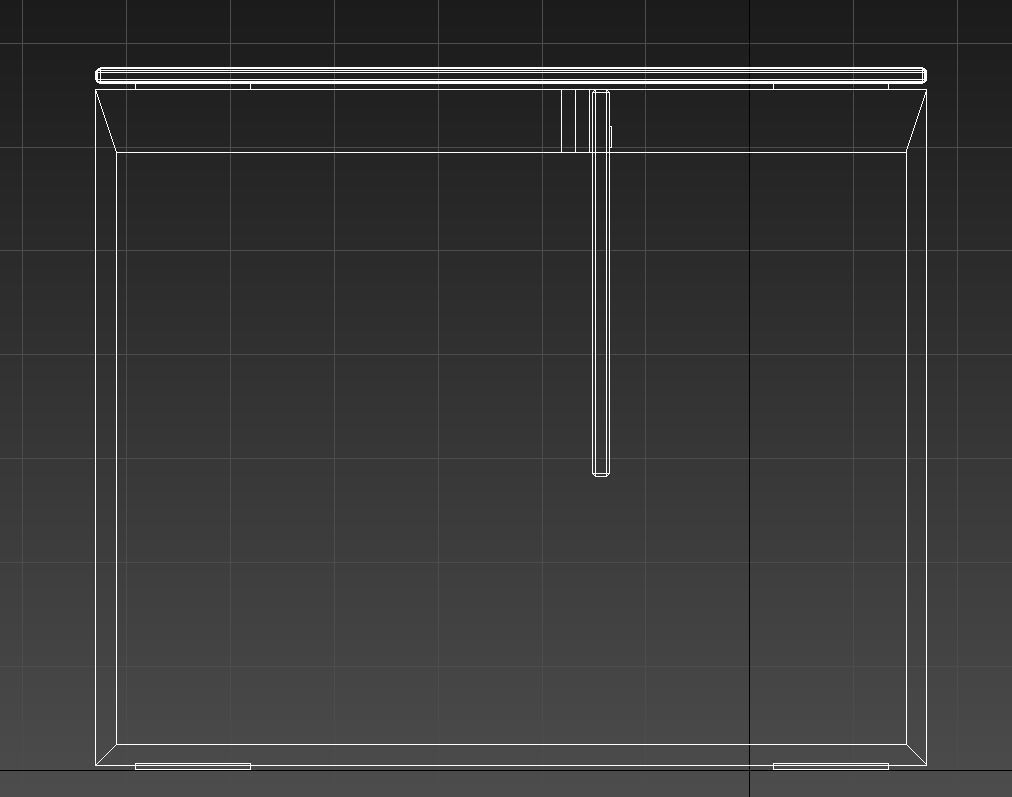 Leather metal desk 3D model_12