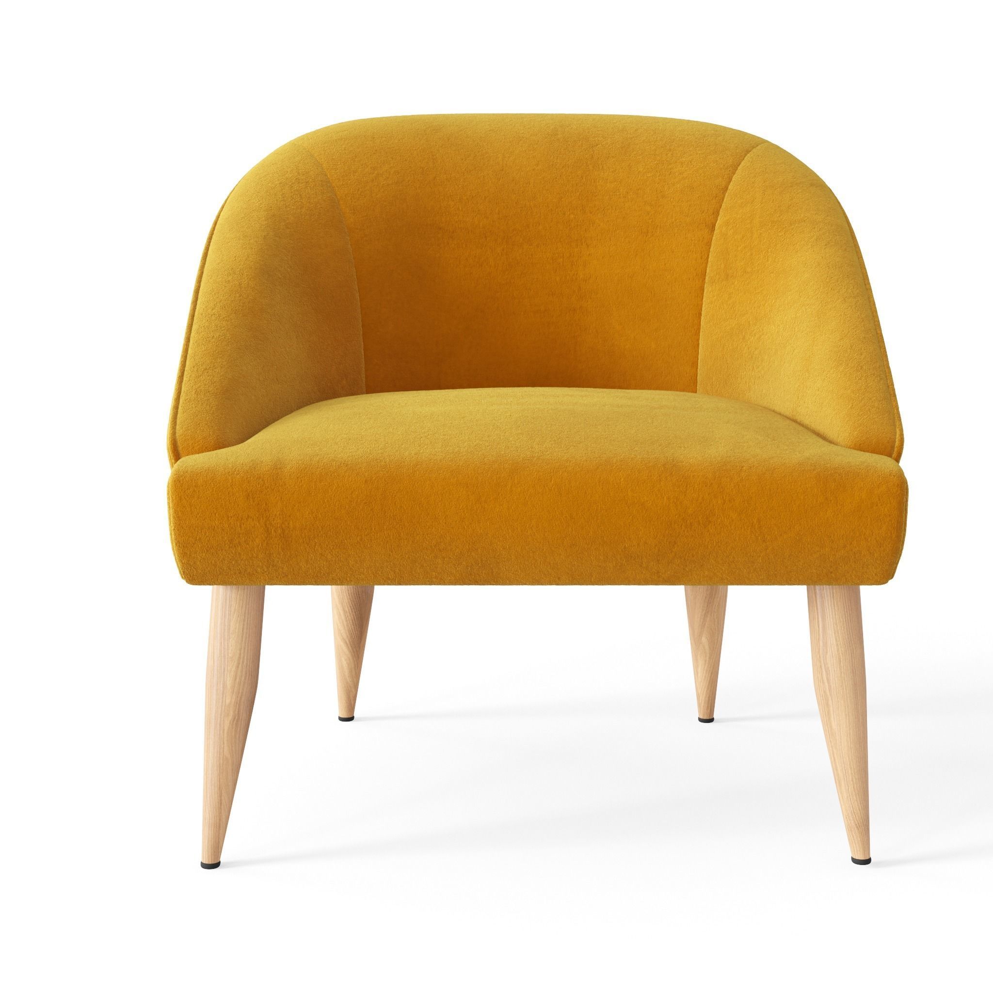 Armchair by Gio Ponti Low-poly 3D model_3