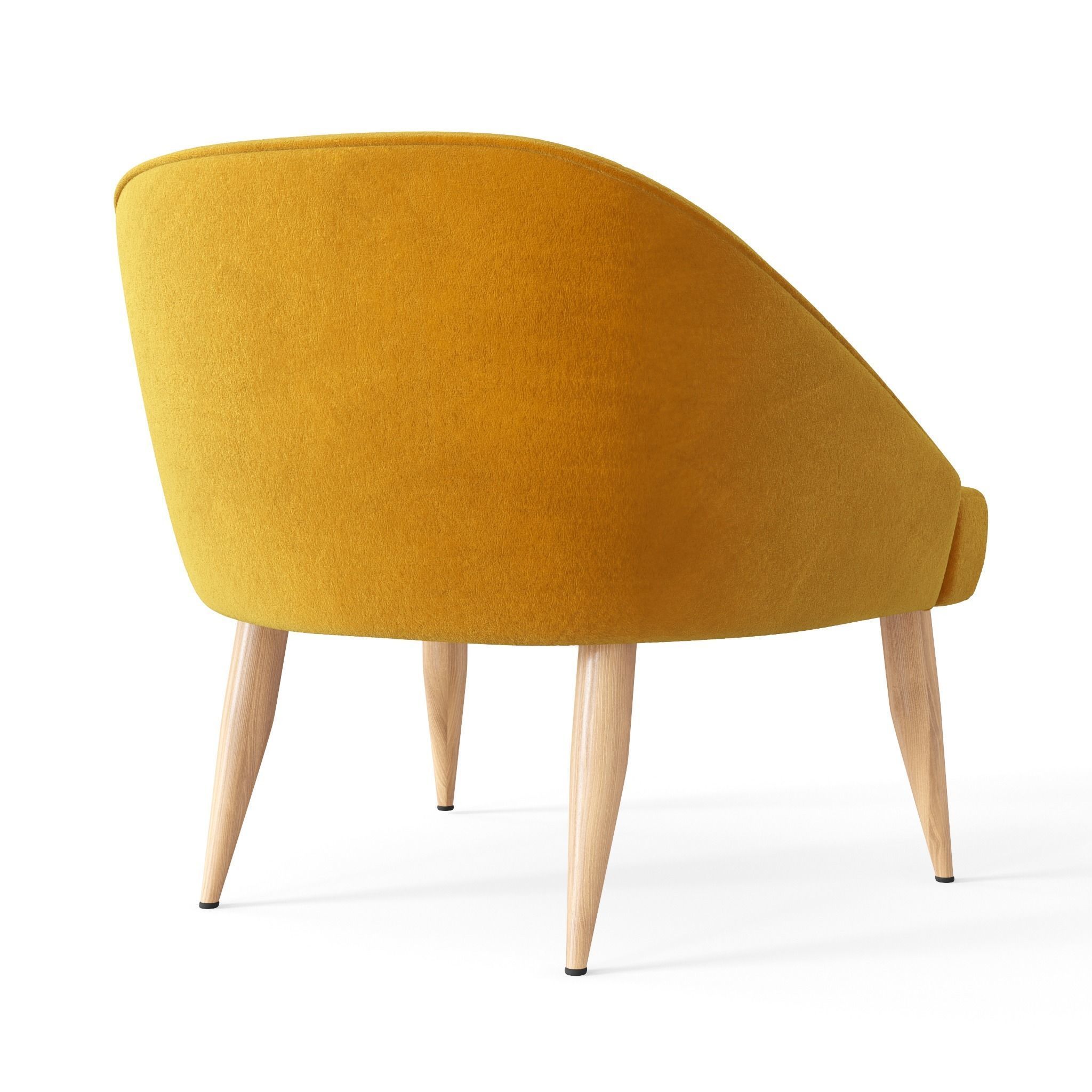 Armchair by Gio Ponti Low-poly 3D model_5