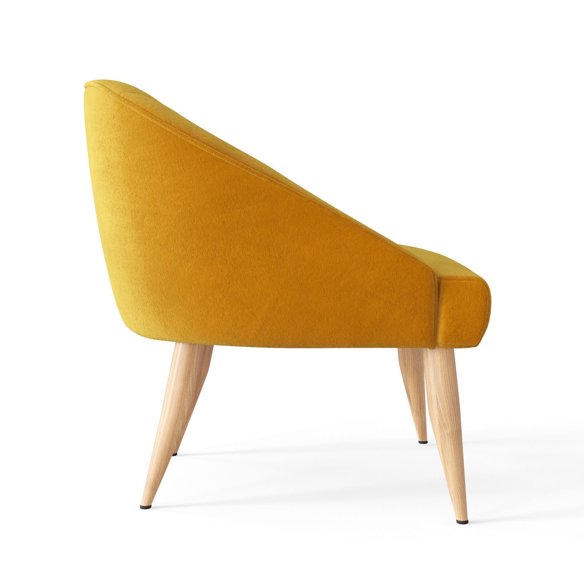 Armchair by Gio Ponti Low-poly 3D model_4