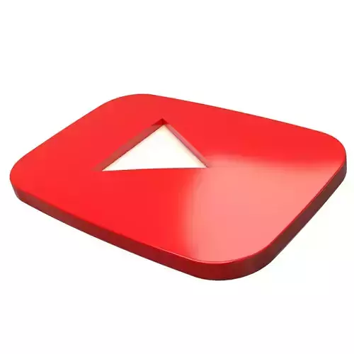 YouTube Logo Low-poly 3D model