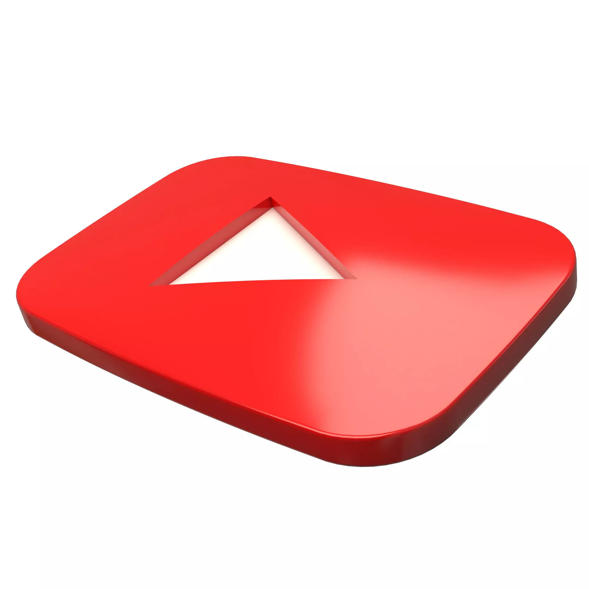 YouTube Logo Low-poly 3D model