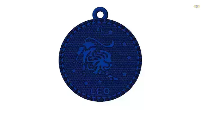 leo zodiac sign pendant 3d file