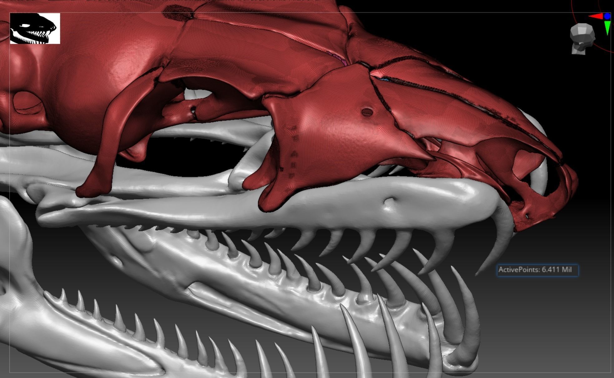 Python Skeleton Snake Lamp Decoration Scanned Printable replicas 3D print model_10