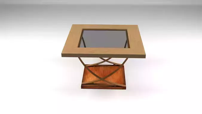 Table side with glass top