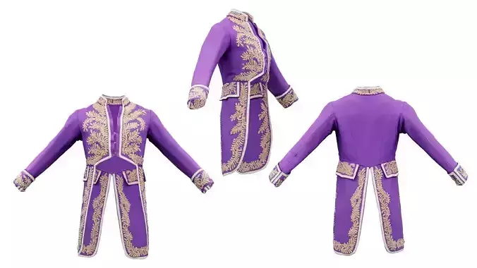 Lackey Jacket Alt Low-poly 3D model