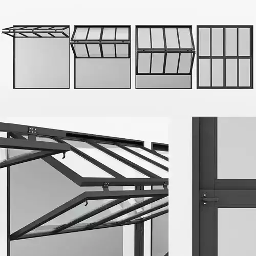 Aluminium window 11 3D model