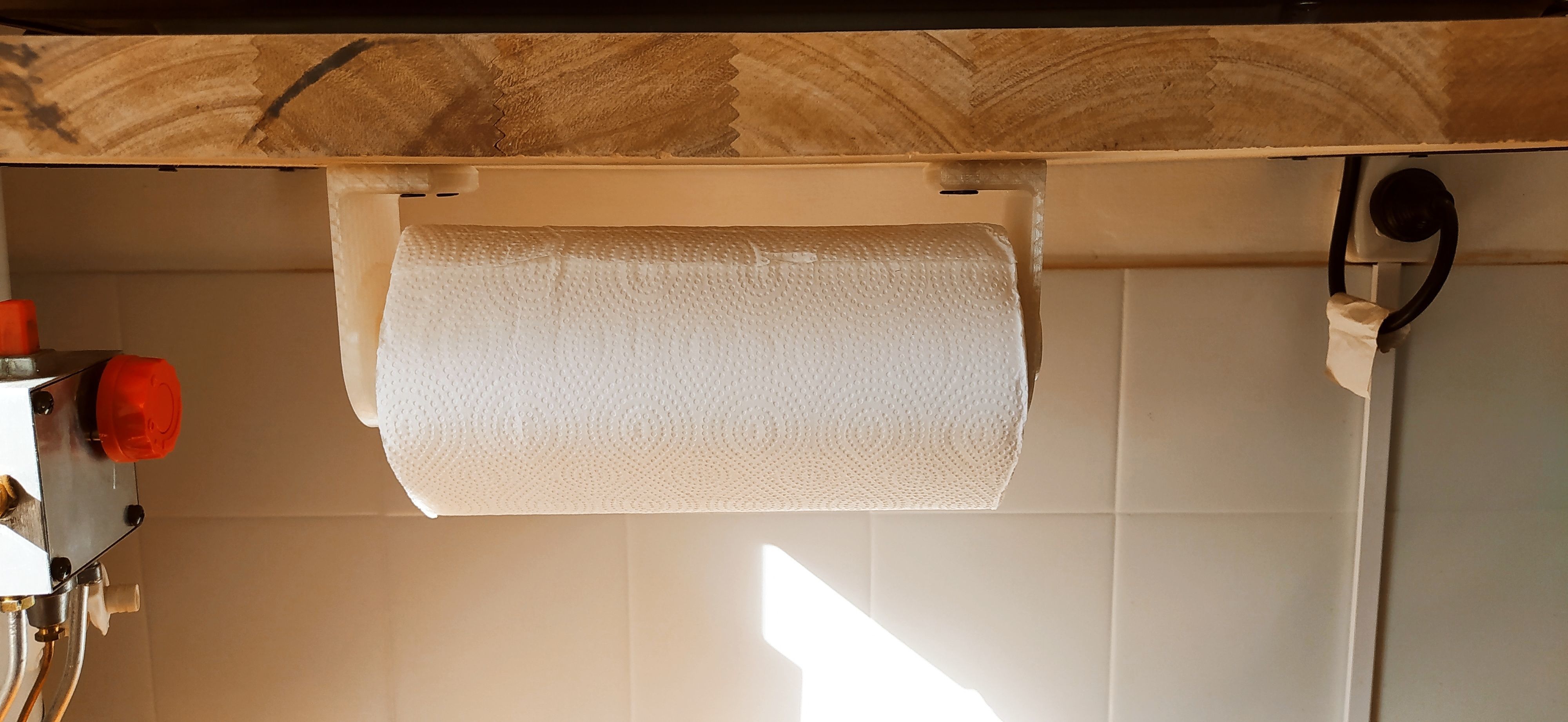 Soporte rollo de cocina 3D print model_2