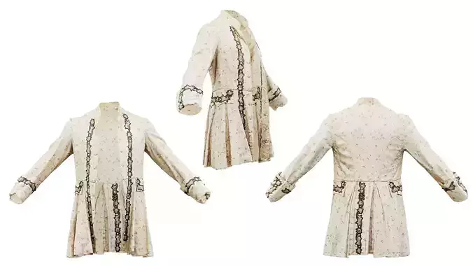 Lace Jacket Low-poly 3D model