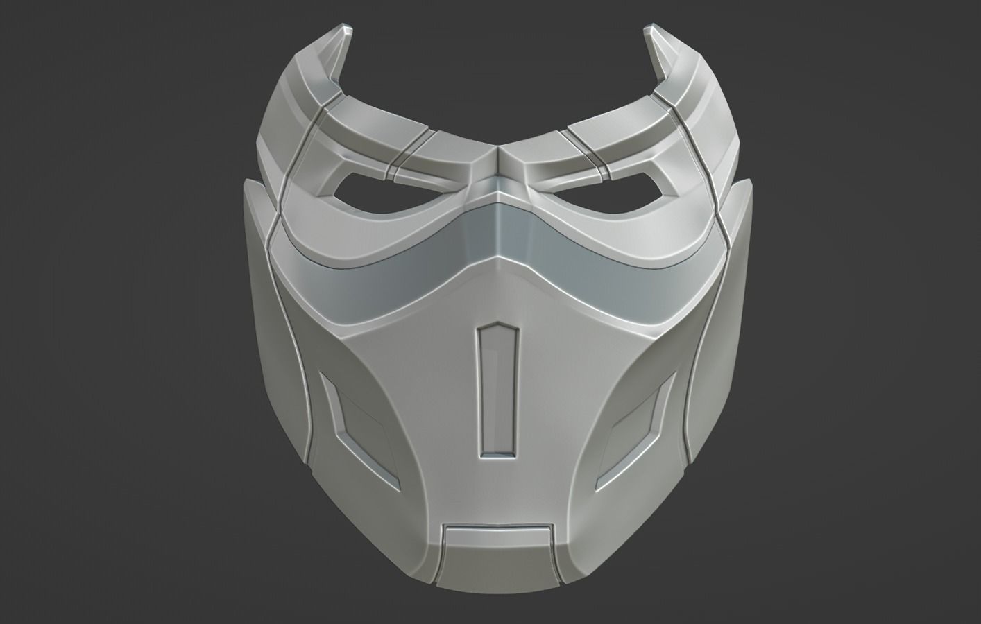Assassin Red Hood Mask 3D print model_7