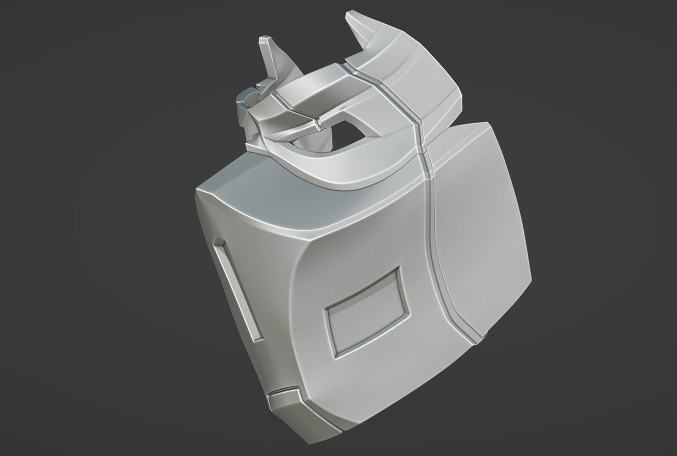 Assassin Red Hood Mask 3D print model_8