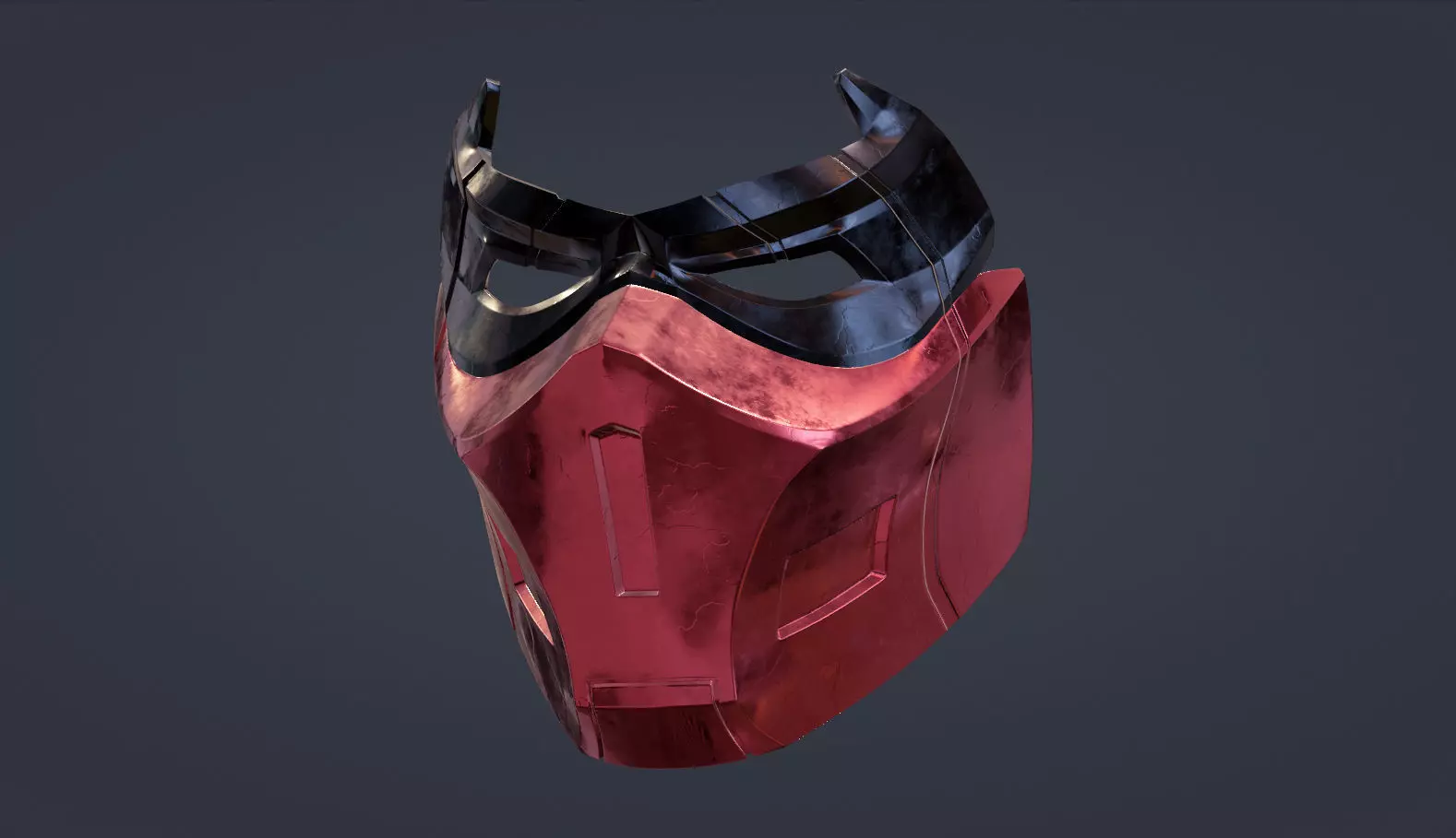Assassin Red Hood Mask 3D print model_0