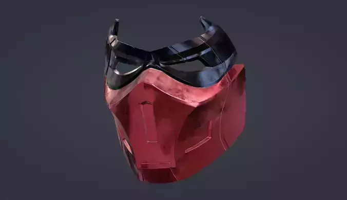Assassin Red Hood Mask 3D print model