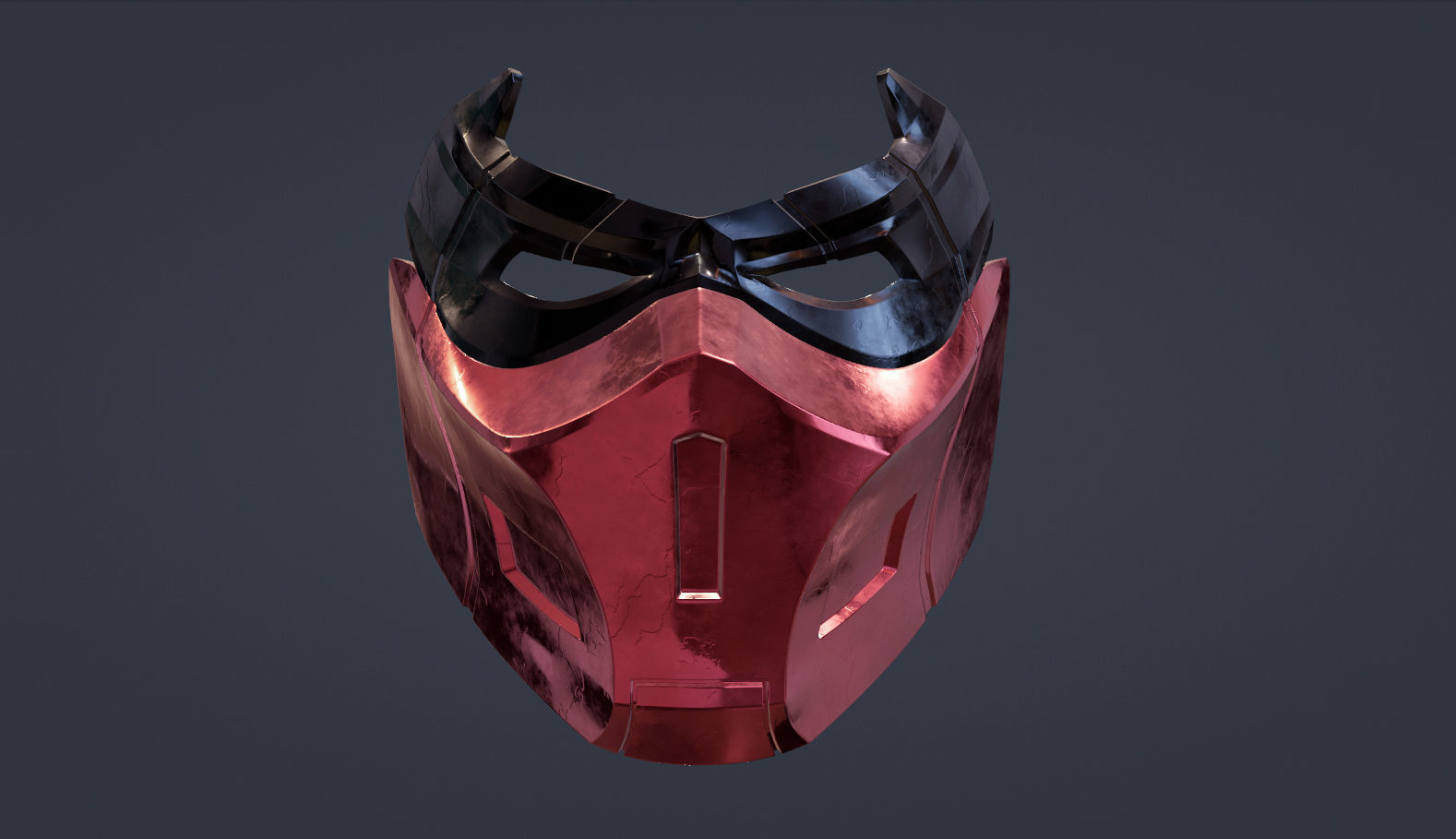 Assassin Red Hood Mask 3D print model_1