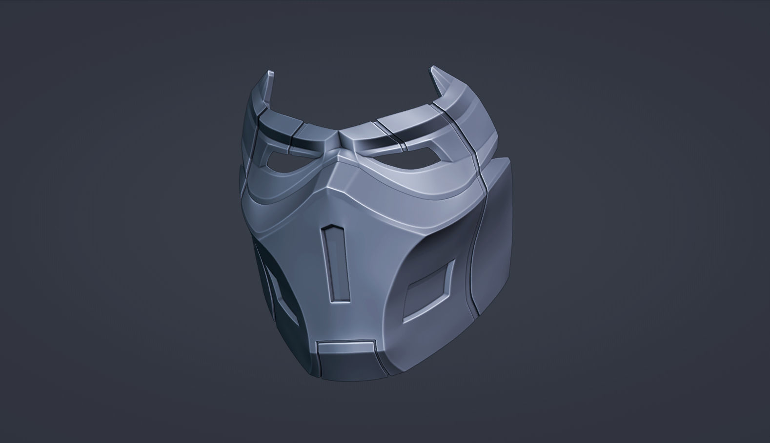 Assassin Red Hood Mask 3D print model_2