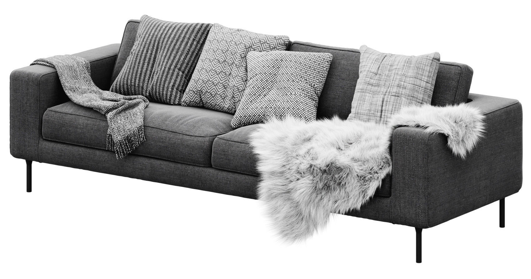 Neo 3 seater sofa by Bensen 3D model_6