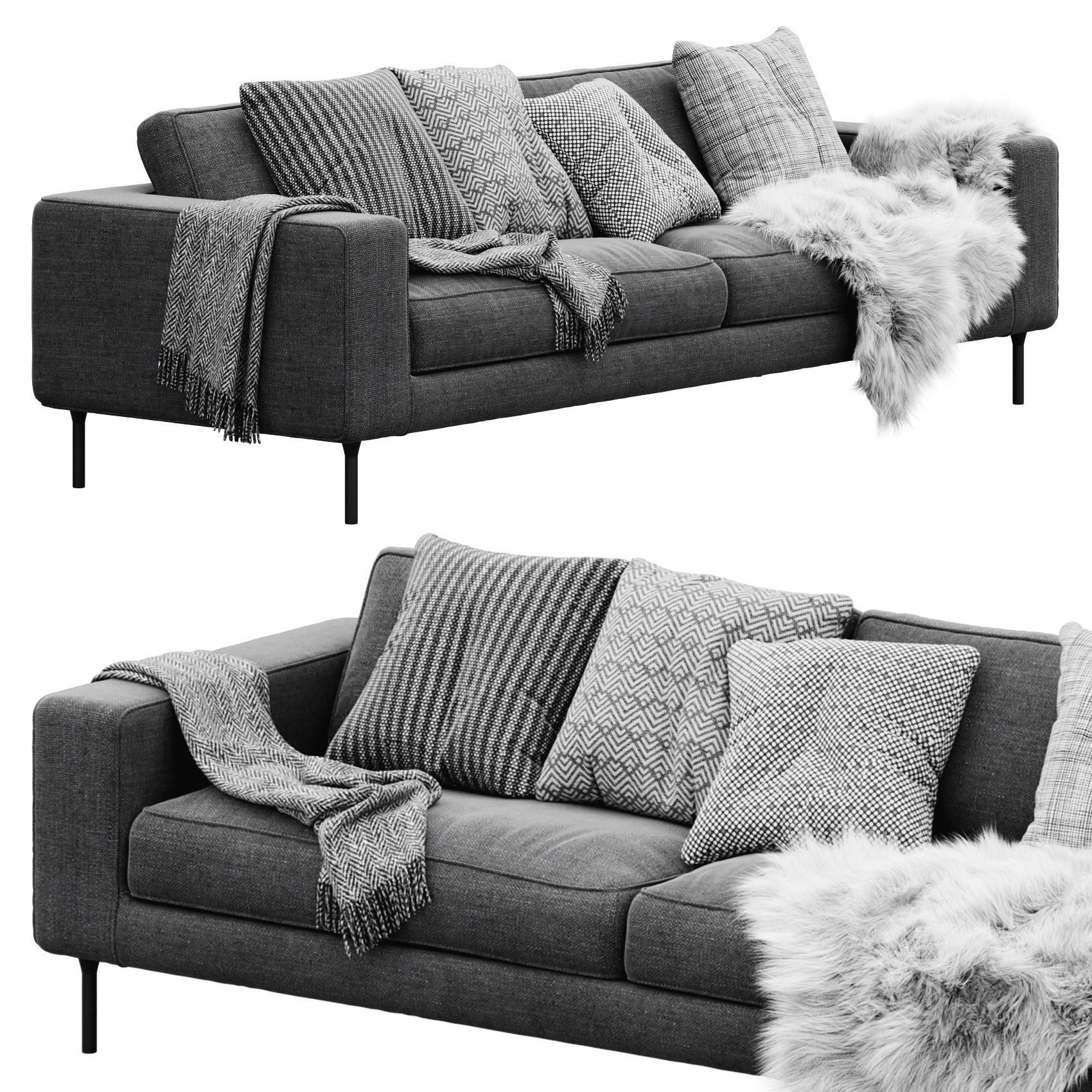 Neo 3 seater sofa by Bensen 3D model_1