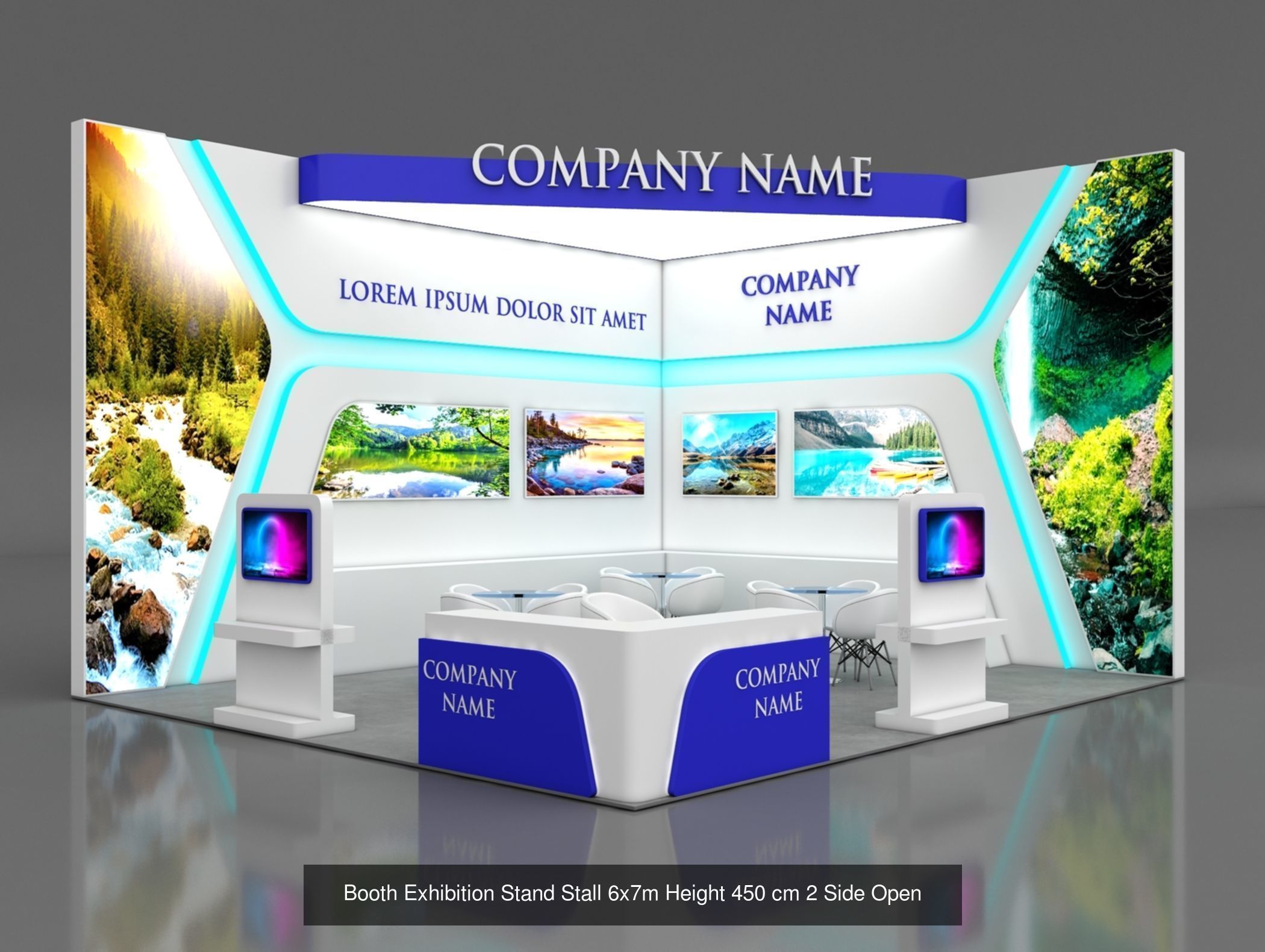 5 Exhibition Stand Stall Booth 3D model 3D Model Collection _2