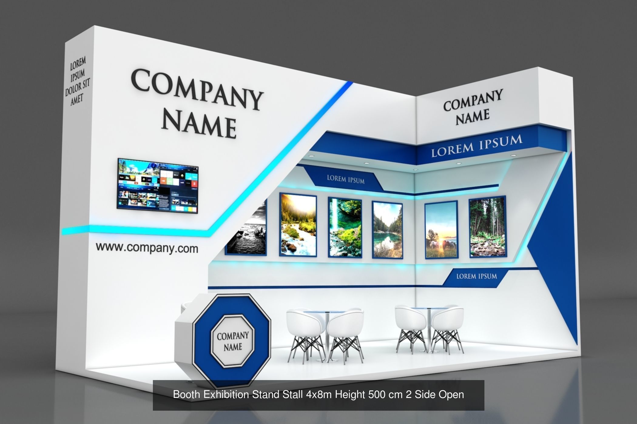 5 Exhibition Stand Stall Booth 3D model 3D Model Collection _5