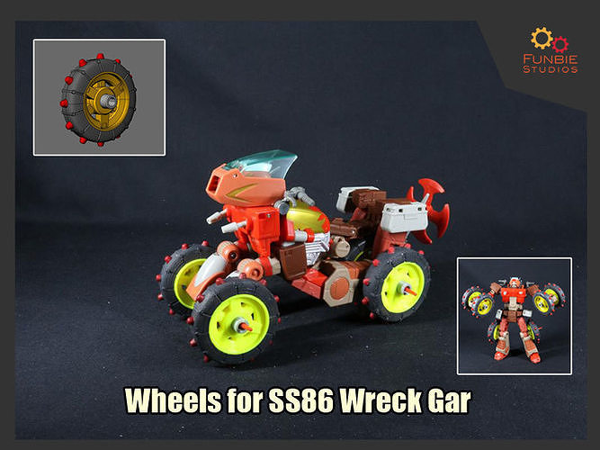 Wheels for Transformers SS86 Wreck Gar Free 3D print model