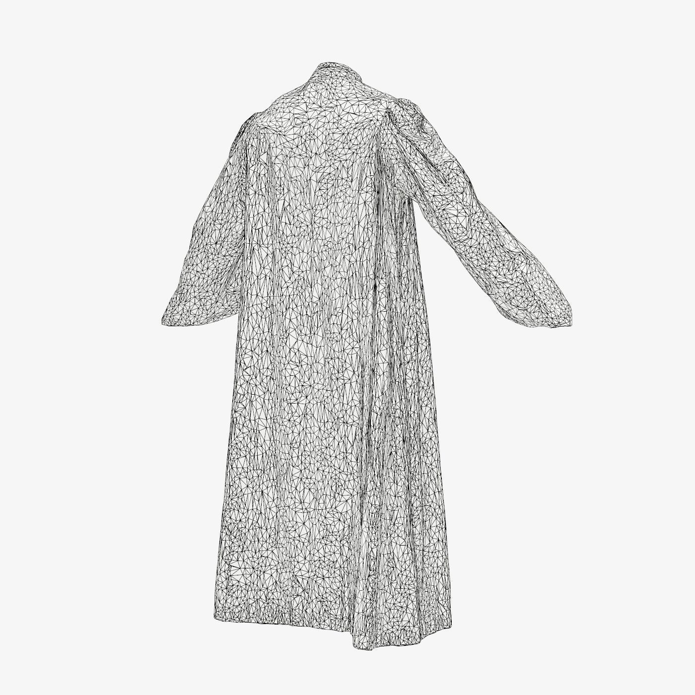 Flowerpot Robe Closed Low-poly 3D model_15