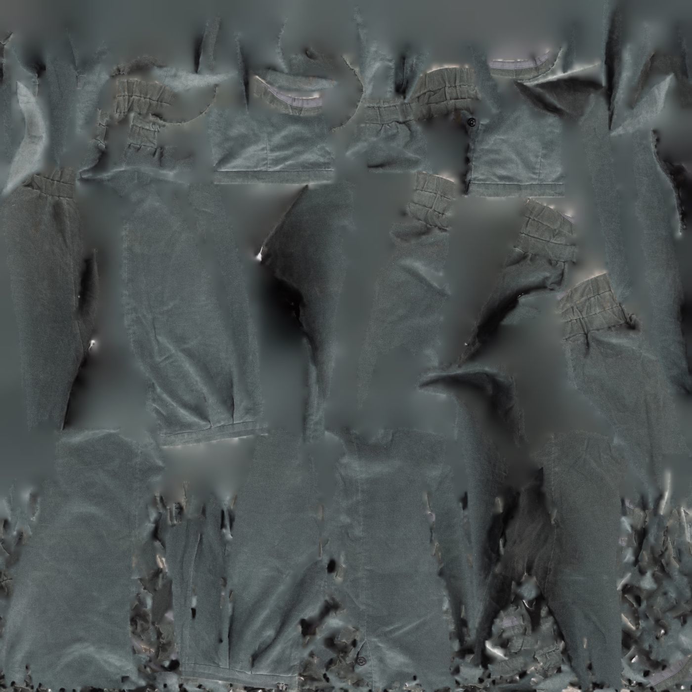 Flower Trousers Low-poly 3D model_16