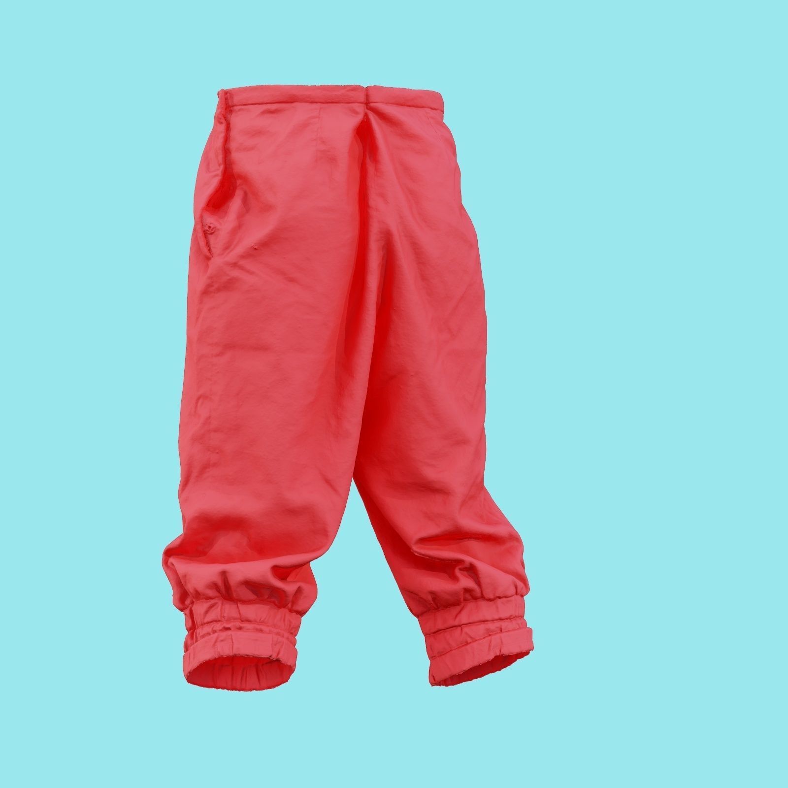 Flower Trousers Low-poly 3D model_22