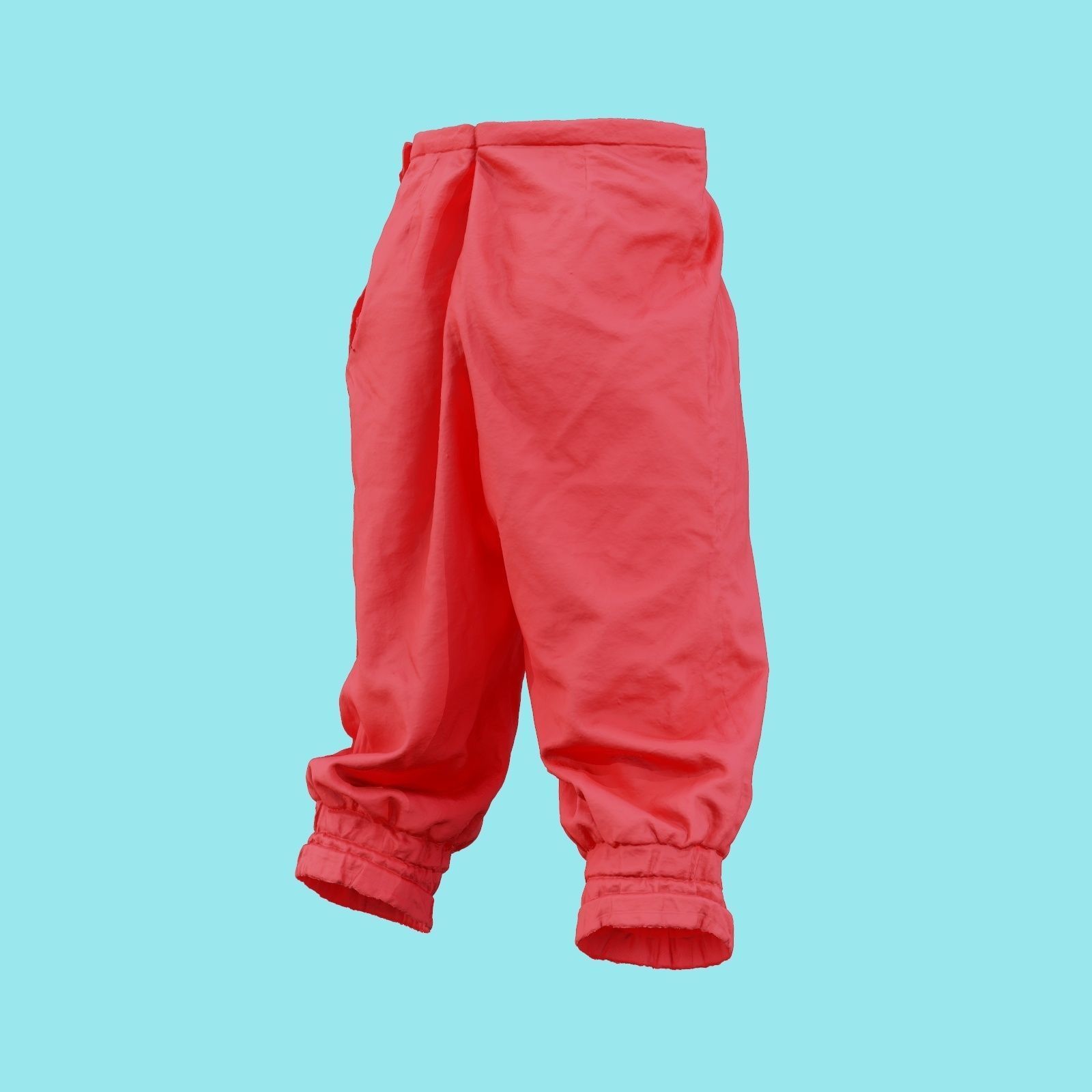 Flower Trousers Low-poly 3D model_21