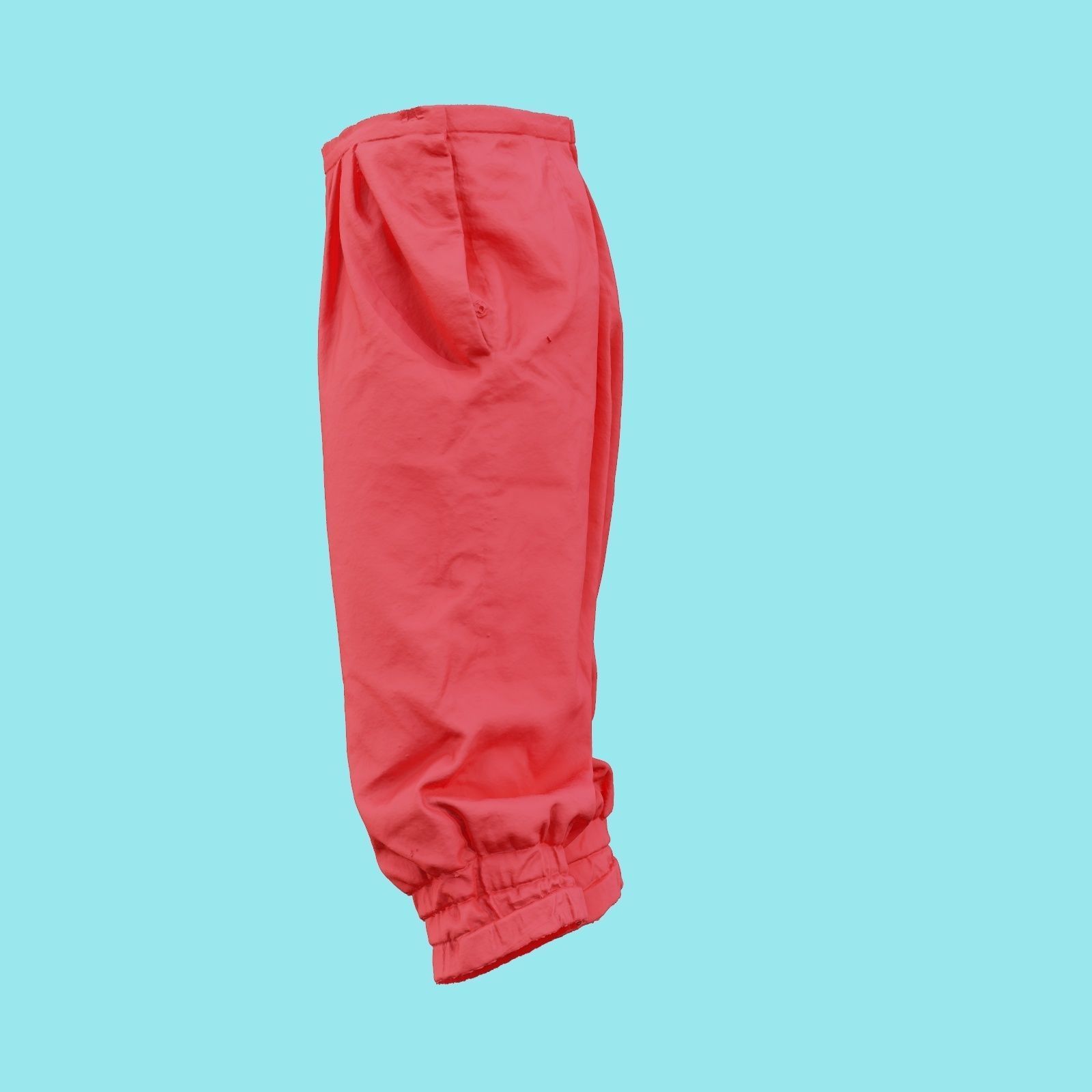 Flower Trousers Low-poly 3D model_23