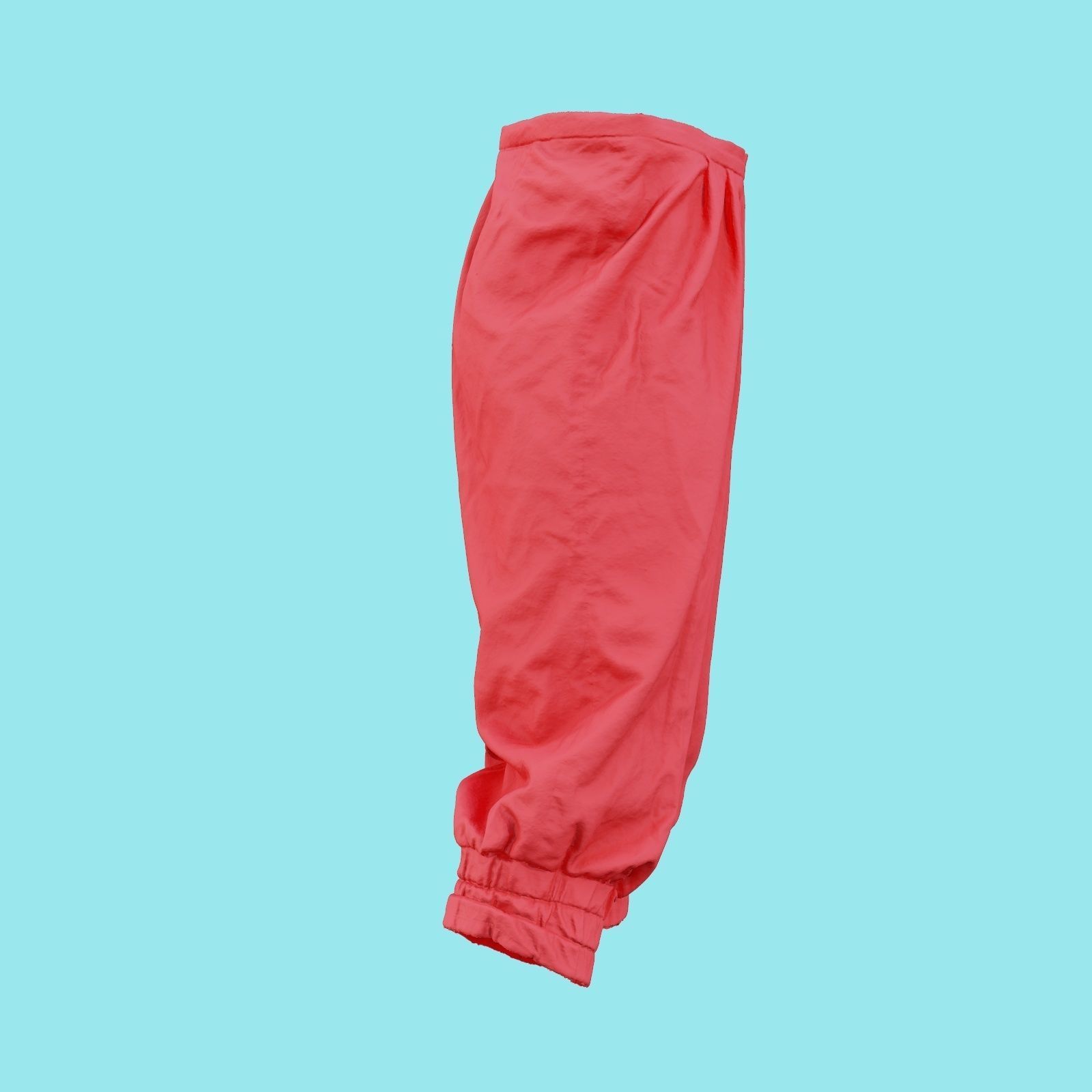 Flower Trousers Low-poly 3D model_20