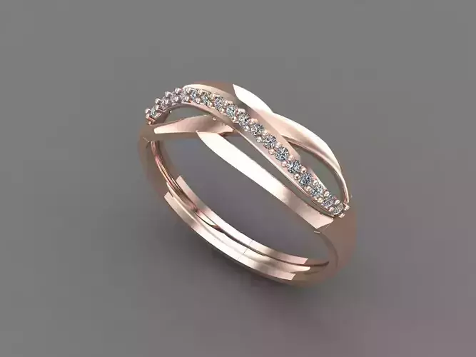 Womens Diamond Signet Ring Women Rings 3dmodels 3D print model