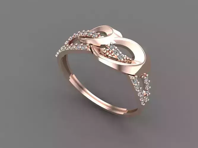 Womens Diamond Signet Ring Women Rings 3dmodels 3D print model