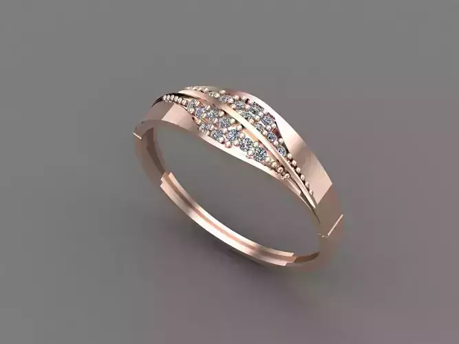 Womens Diamond Signet Ring Women Rings 3dmodels 3D print model