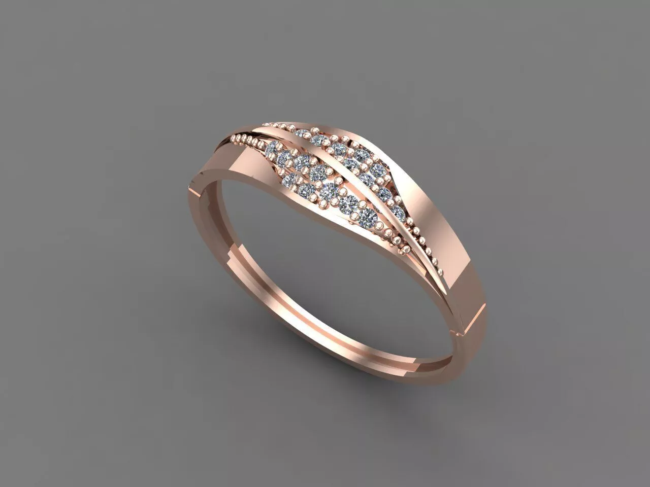 Womens Diamond Signet Ring Women Rings 3dmodels 3D print model 3D print model