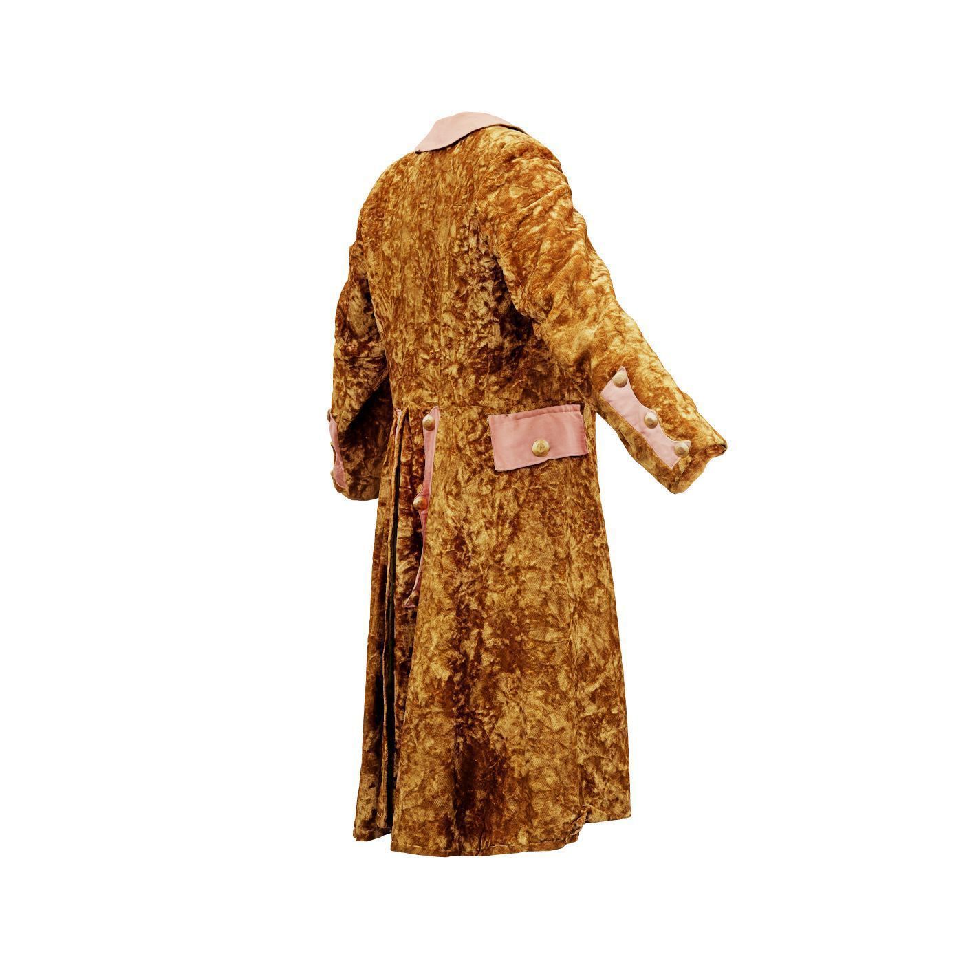 Felt Coat Low-poly 3D model_6