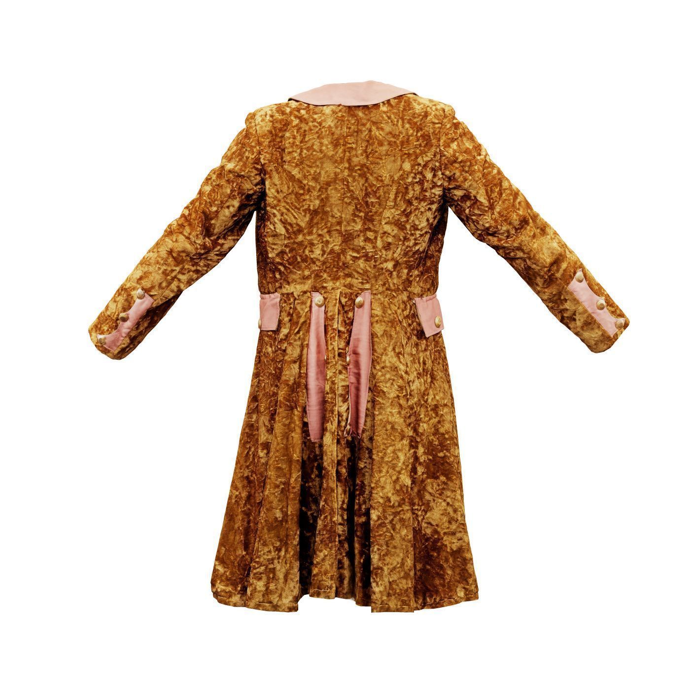 Felt Coat Low-poly 3D model_8