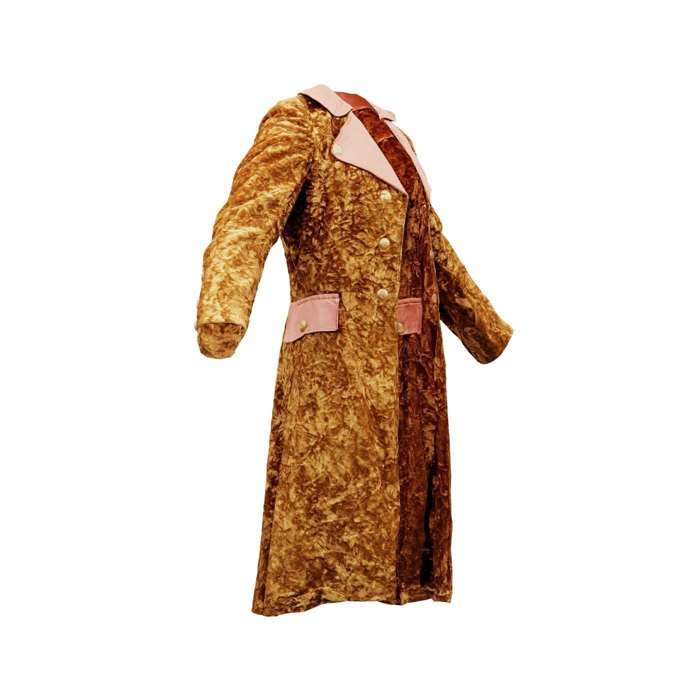 Felt Coat Low-poly 3D model_4