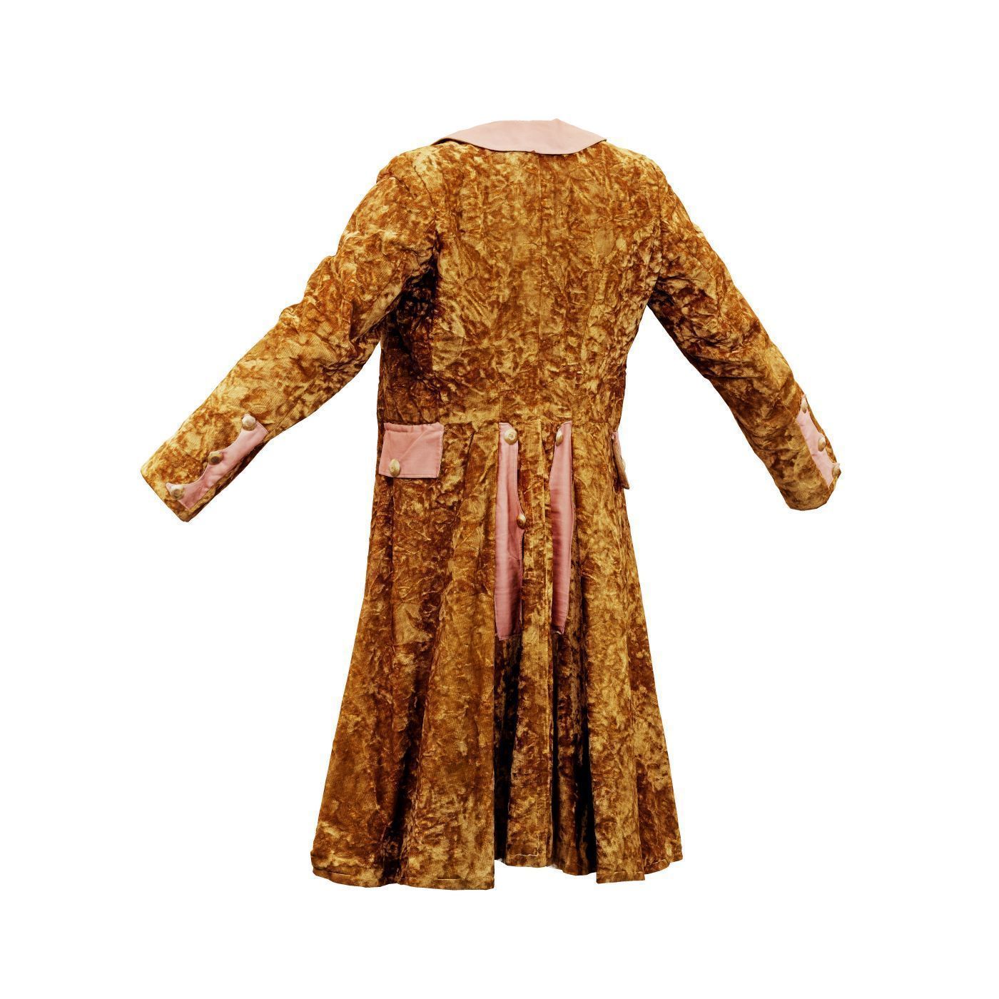 Felt Coat Low-poly 3D model_9