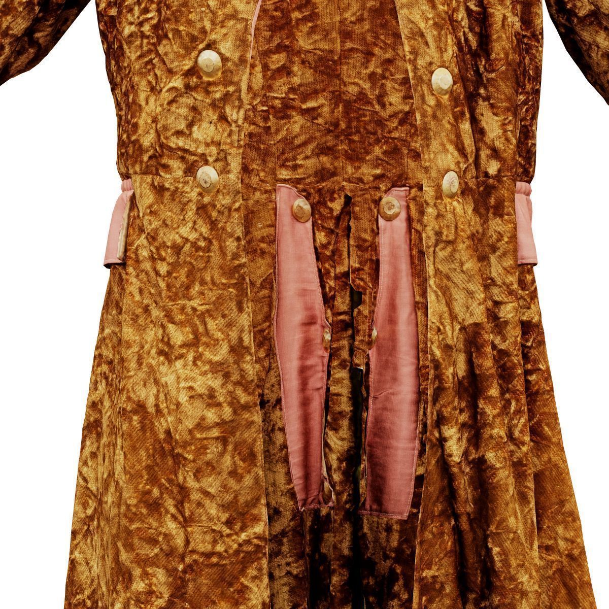 Felt Coat Low-poly 3D model_1