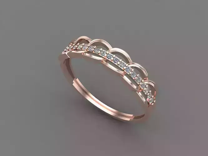 Womens Diamond Signet Ring Women Rings 3dmodels 3D print model