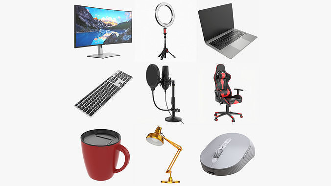 Streamer kit equipment 3D Model Collection