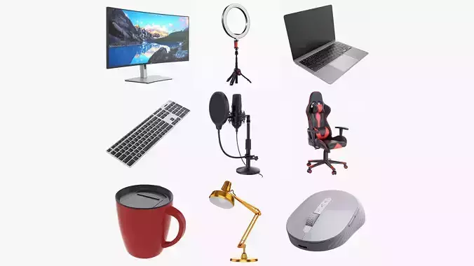 Streamer kit equipment 3D Model Collection