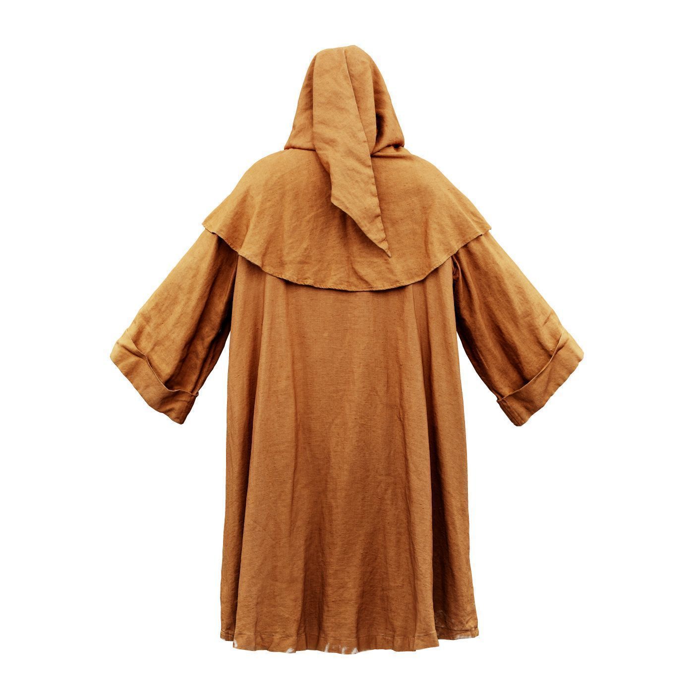 Druid Hooded Low-poly 3D model_8