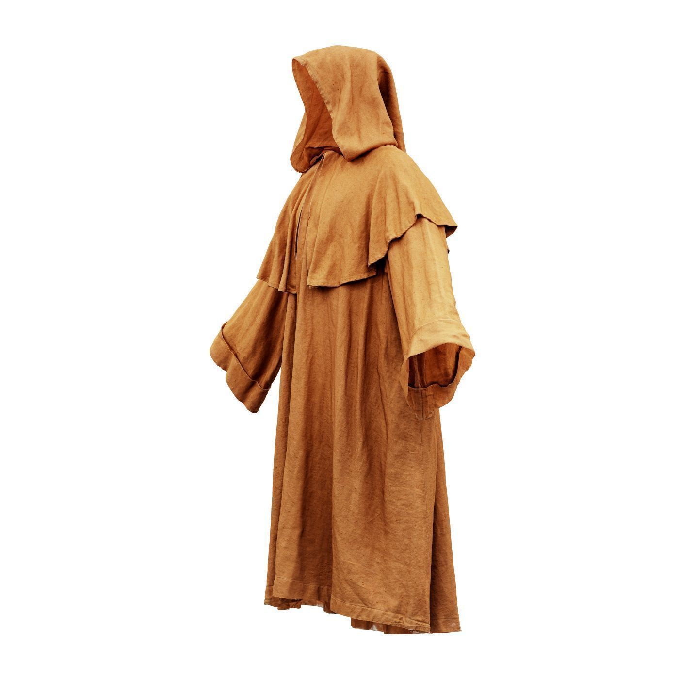 Druid Hooded Low-poly 3D model_12